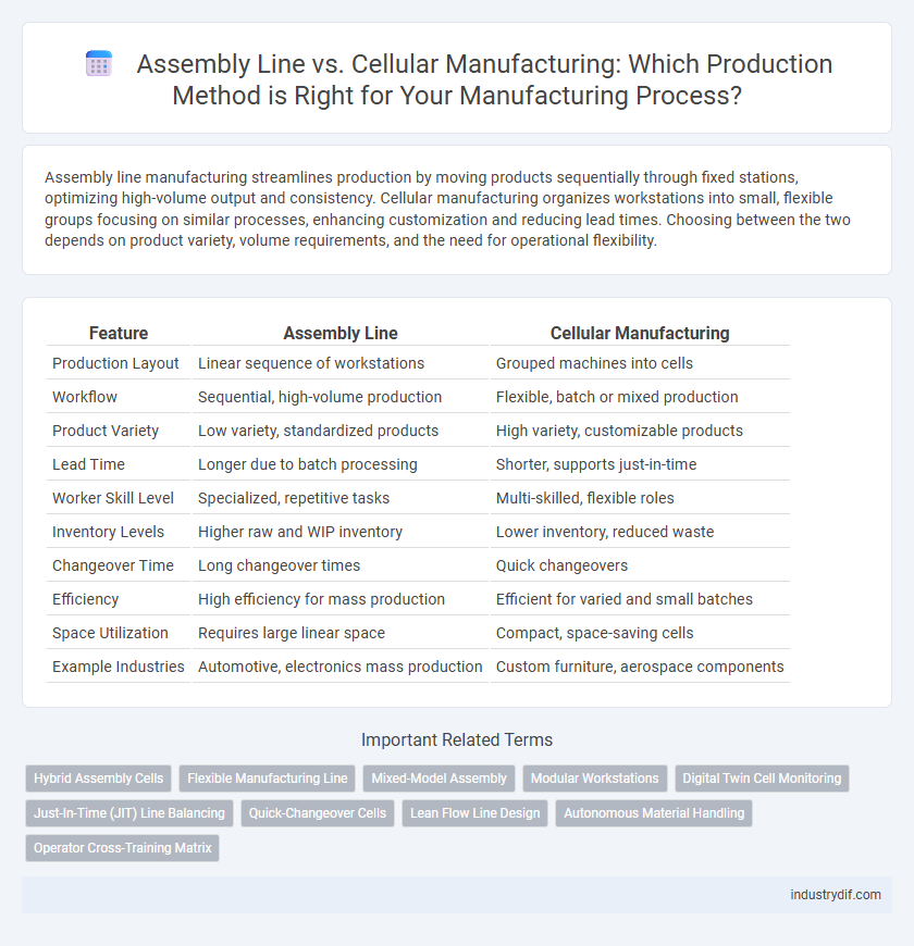 Assembly Line vs. Cellular Manufacturing: Which Production Method is Right for Your Manufacturing Process?