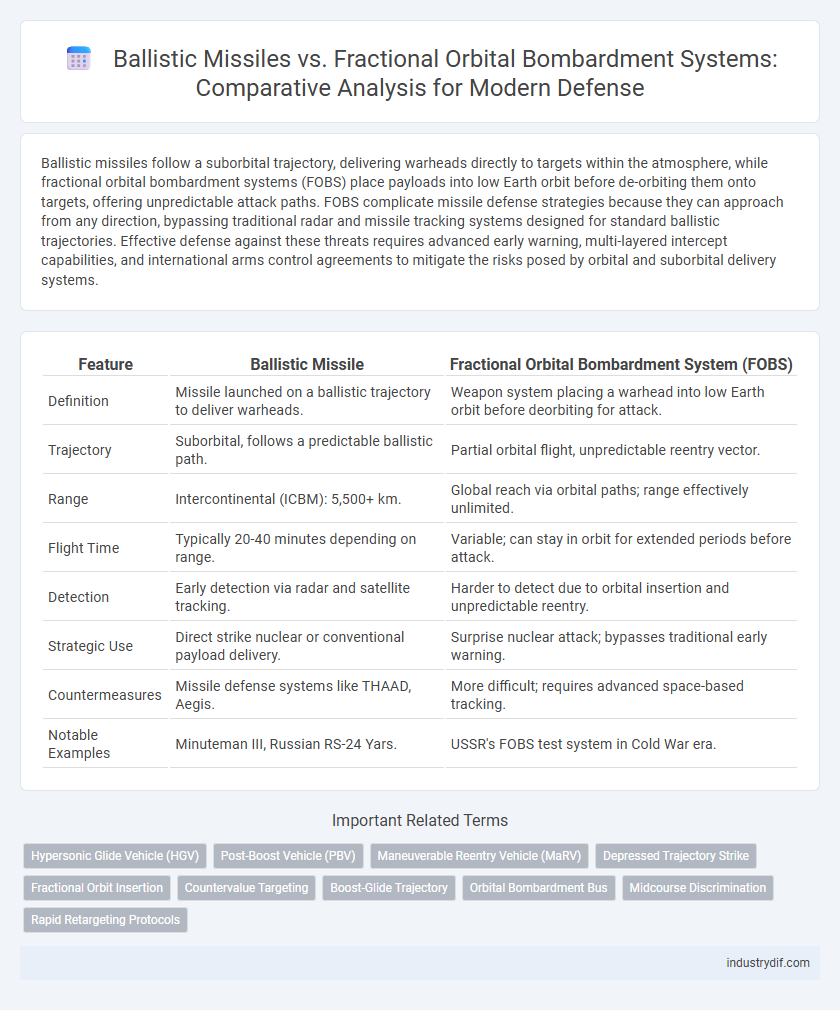 Ballistic Missiles vs. Fractional Orbital Bombardment Systems: Comparative Analysis for Modern Defense