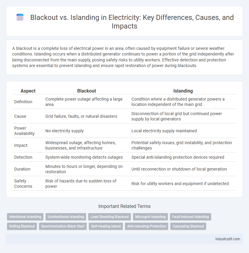 Blackout vs. Islanding in Electricity: Key Differences, Causes, and Impacts