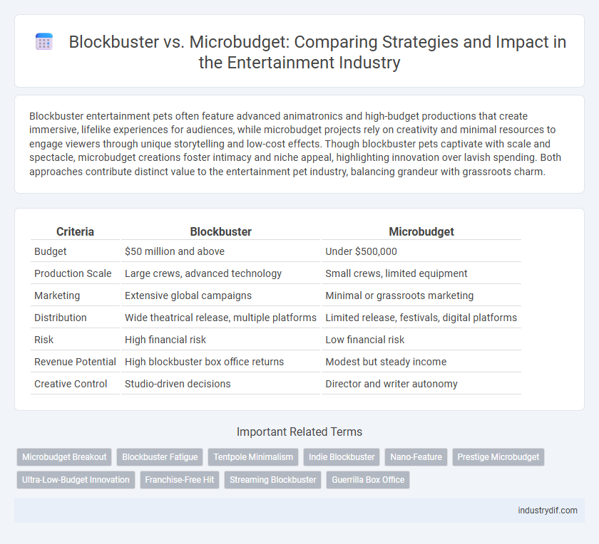 Blockbuster vs. Microbudget: Comparing Strategies and Impact in the Entertainment Industry