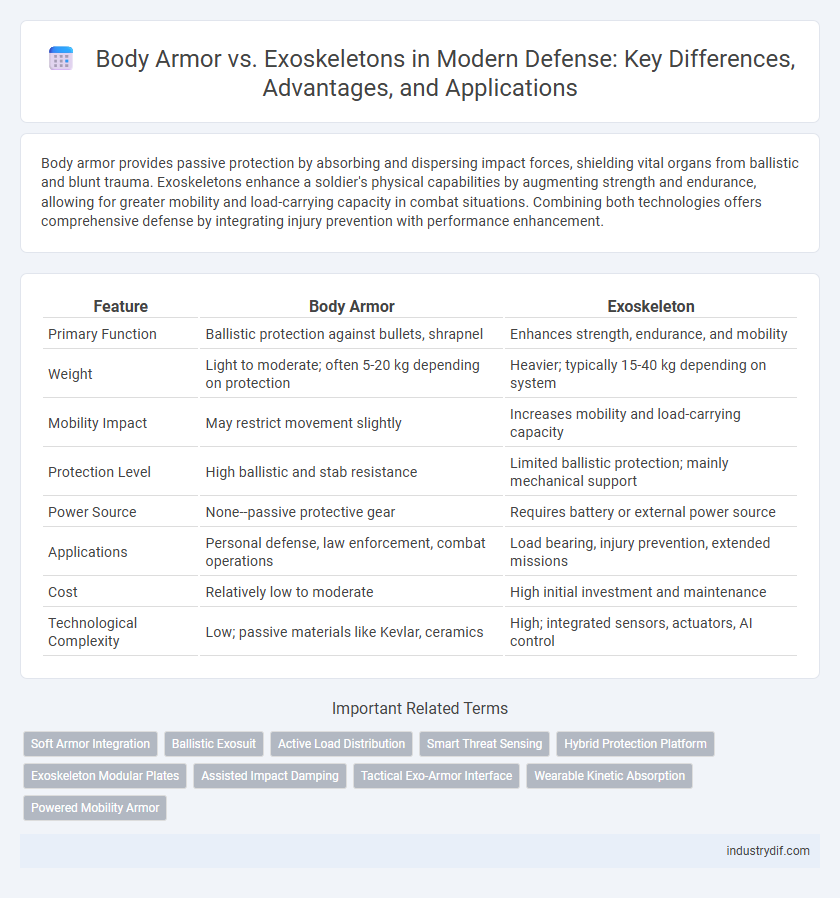 Body Armor vs. Exoskeletons in Modern Defense: Key Differences, Advantages, and Applications
