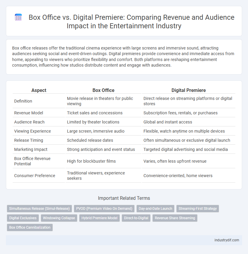 Box Office vs. Digital Premiere: Comparing Revenue and Audience Impact in the Entertainment Industry
