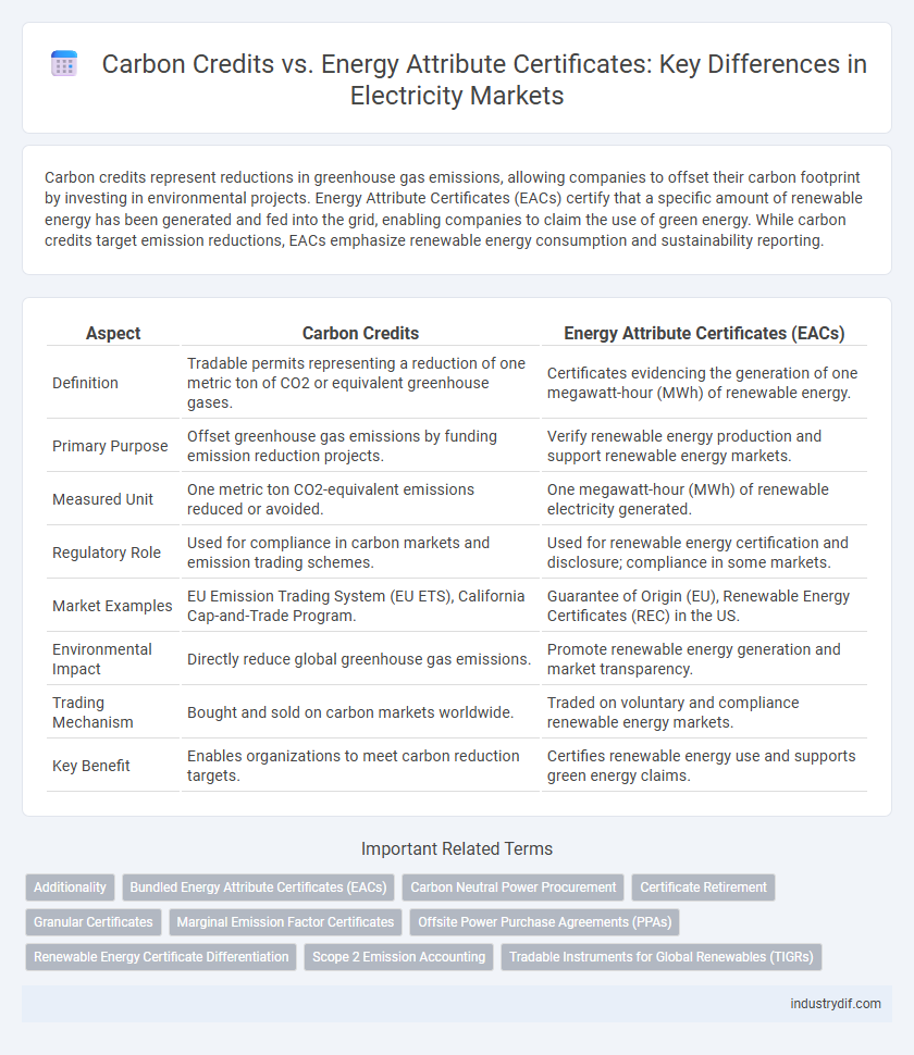 Carbon Credits vs. Energy Attribute Certificates: Key Differences in Electricity Markets