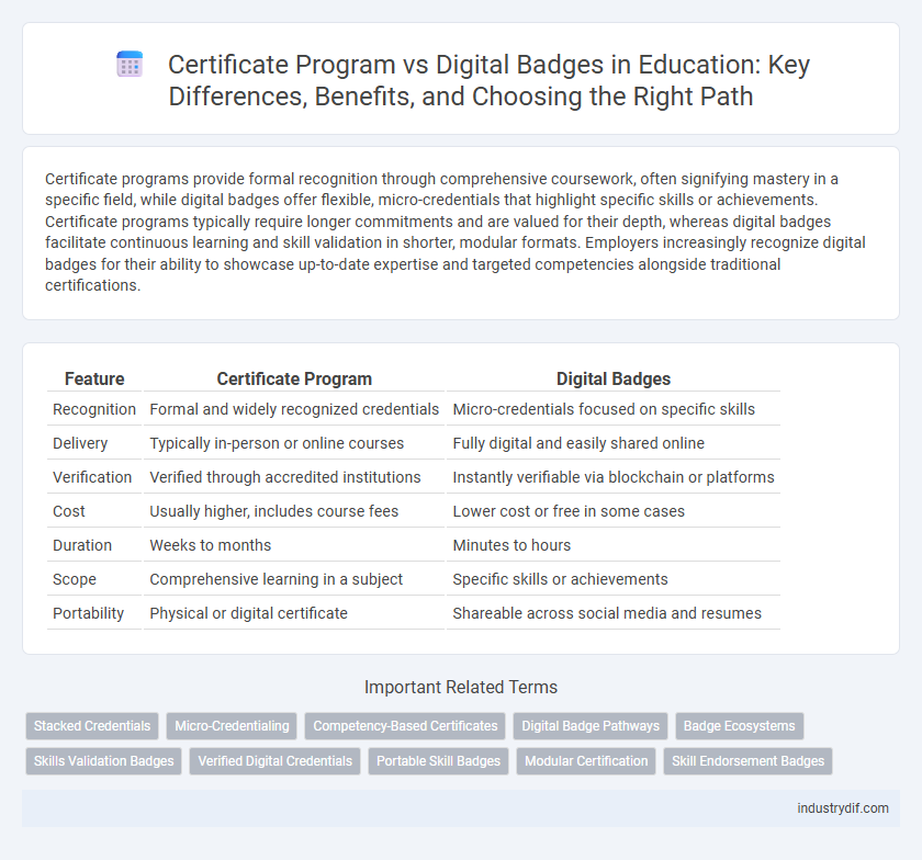 Certificate Program vs Digital Badges in Education: Key Differences, Benefits, and Choosing the Right Path