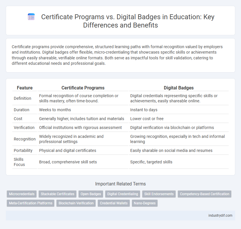Certificate Programs vs. Digital Badges in Education: Key Differences and Benefits