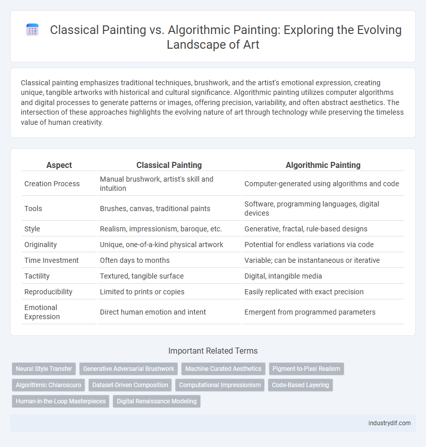 Classical Painting vs. Algorithmic Painting: Exploring the Evolving Landscape of Art