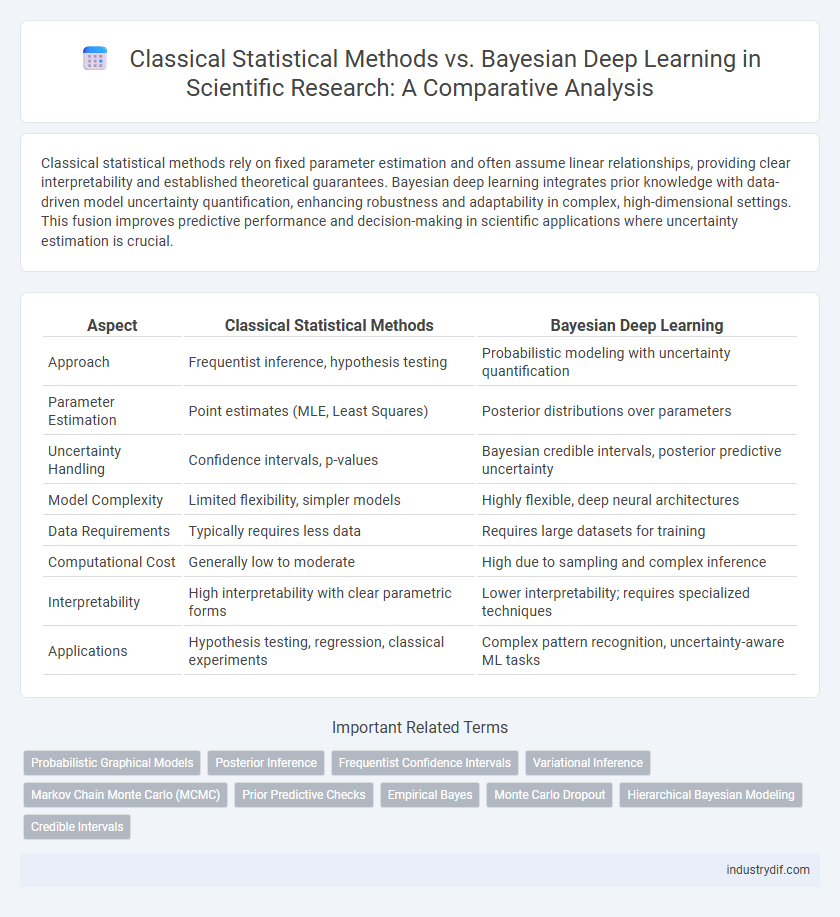 Classical Statistical Methods vs. Bayesian Deep Learning in Scientific Research: A Comparative Analysis