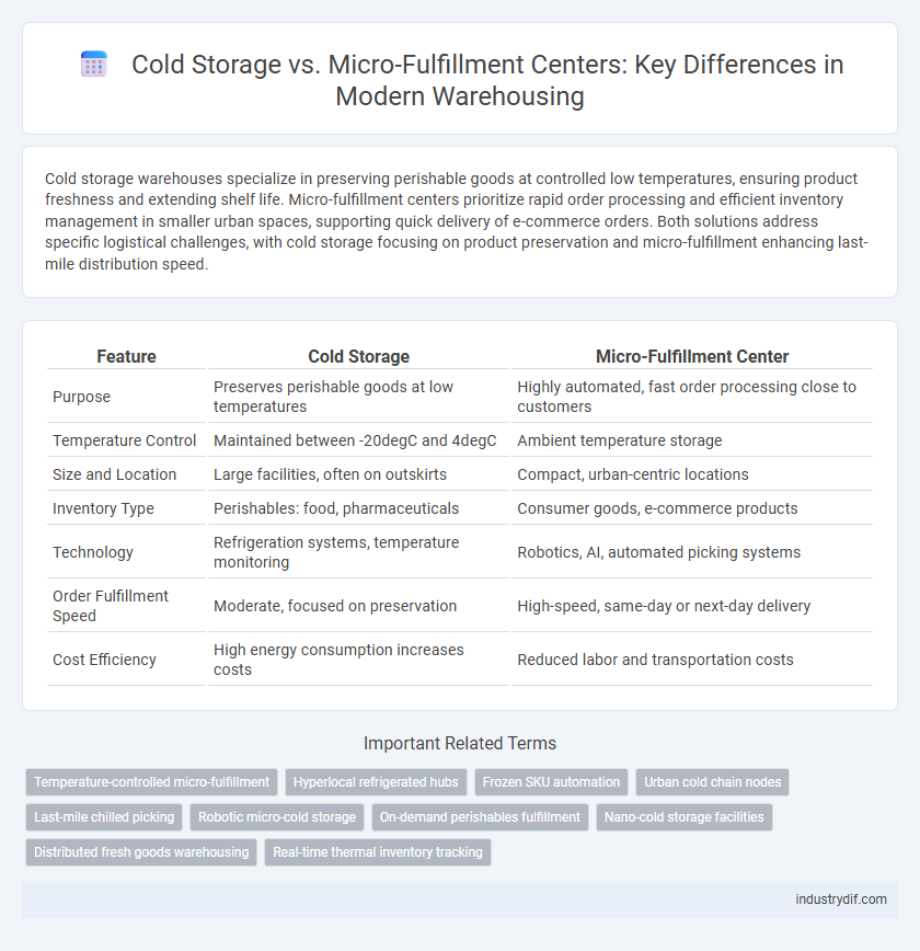 Cold Storage vs. Micro-Fulfillment Centers: Key Differences in Modern Warehousing