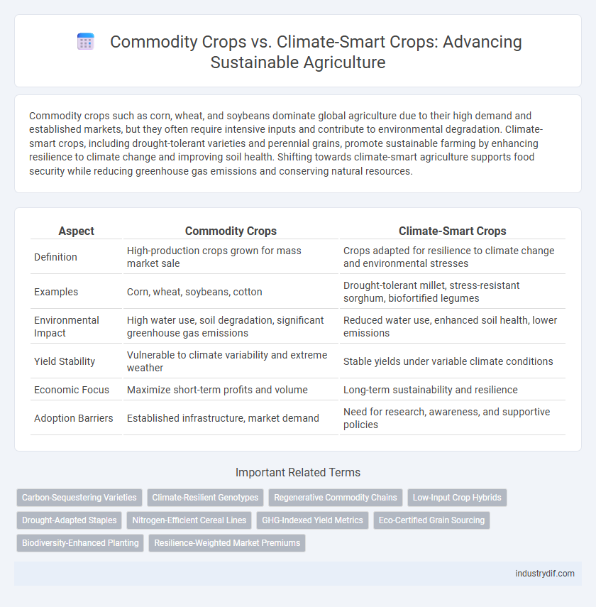 Commodity Crops vs. Climate-Smart Crops: Advancing Sustainable Agriculture