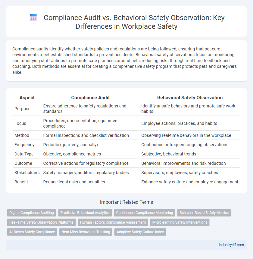 Compliance Audit vs. Behavioral Safety Observation: Key Differences in Workplace Safety