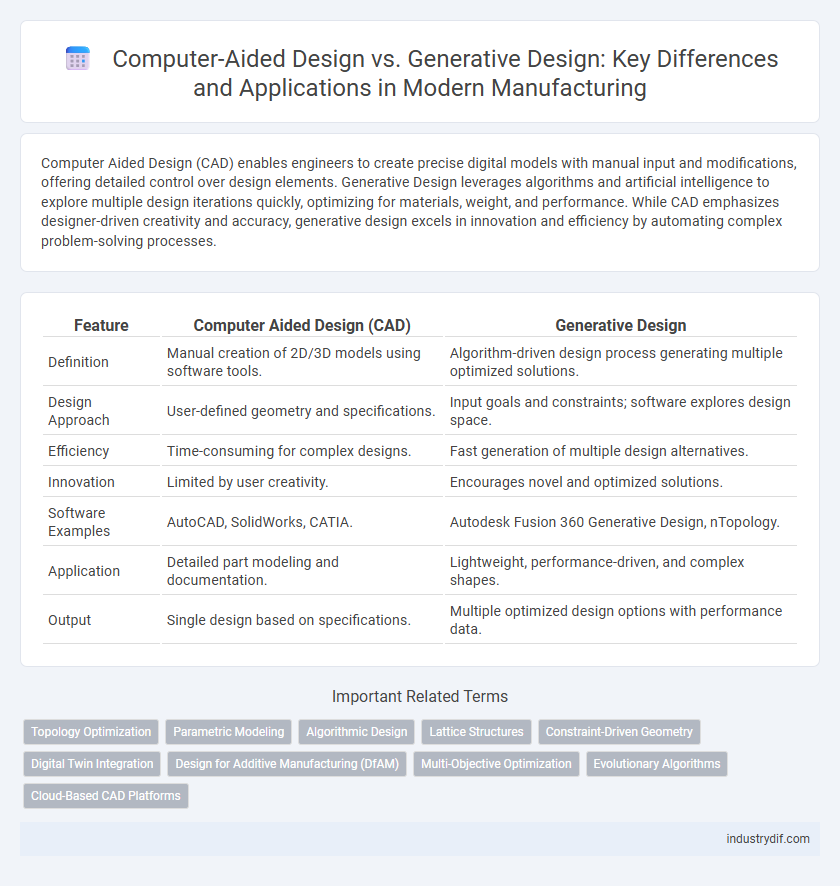 Computer-Aided Design vs. Generative Design: Key Differences and Applications in Modern Manufacturing