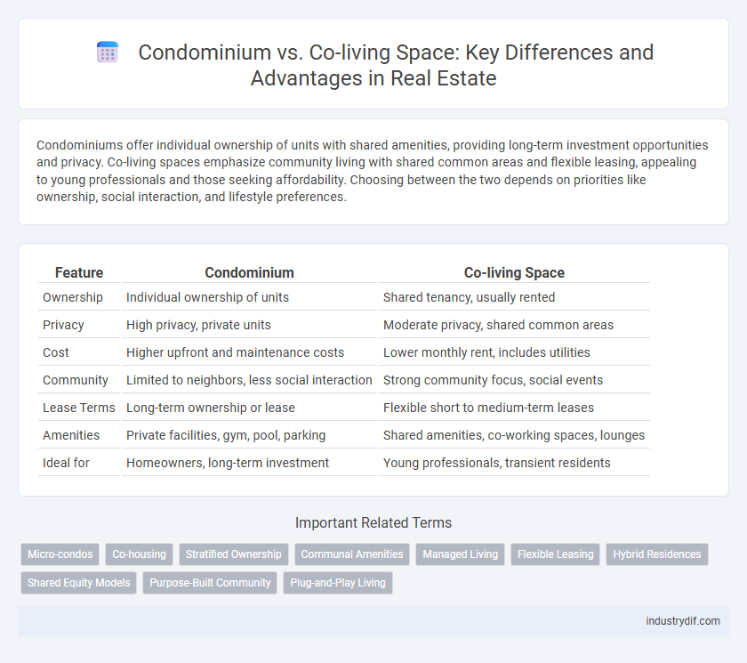 Condominium vs. Co-living Space: Key Differences and Advantages in Real Estate