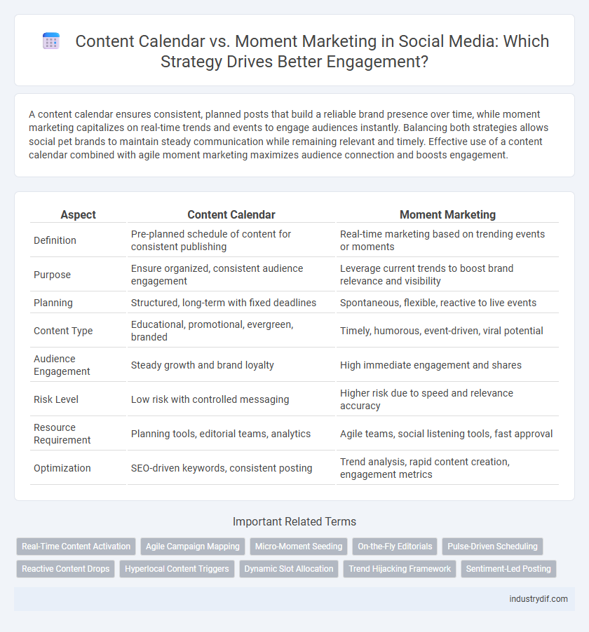 Content Calendar vs. Moment Marketing in Social Media: Which Strategy Drives Better Engagement?