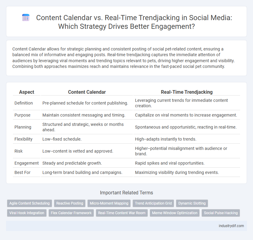 Content Calendar vs. Real-Time Trendjacking in Social Media: Which Strategy Drives Better Engagement?