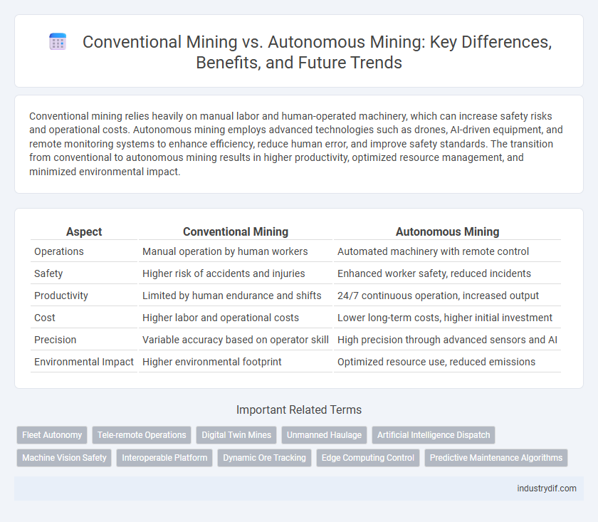Conventional Mining vs. Autonomous Mining: Key Differences, Benefits, and Future Trends