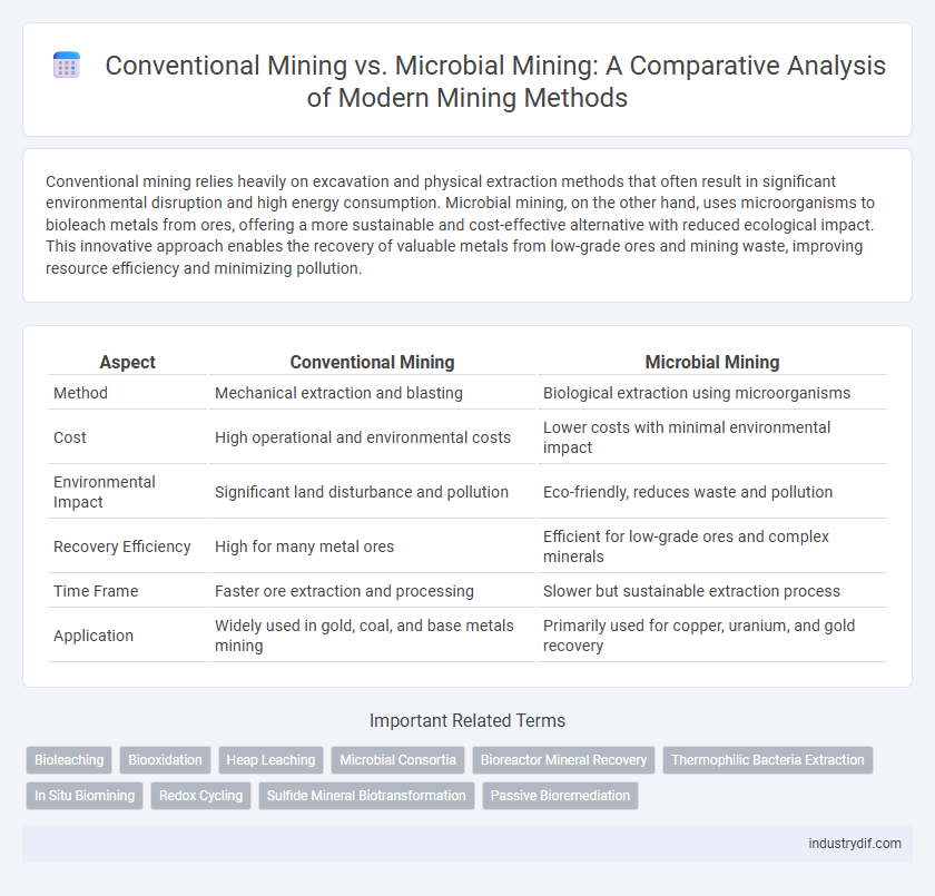 Conventional Mining vs. Microbial Mining: A Comparative Analysis of Modern Mining Methods