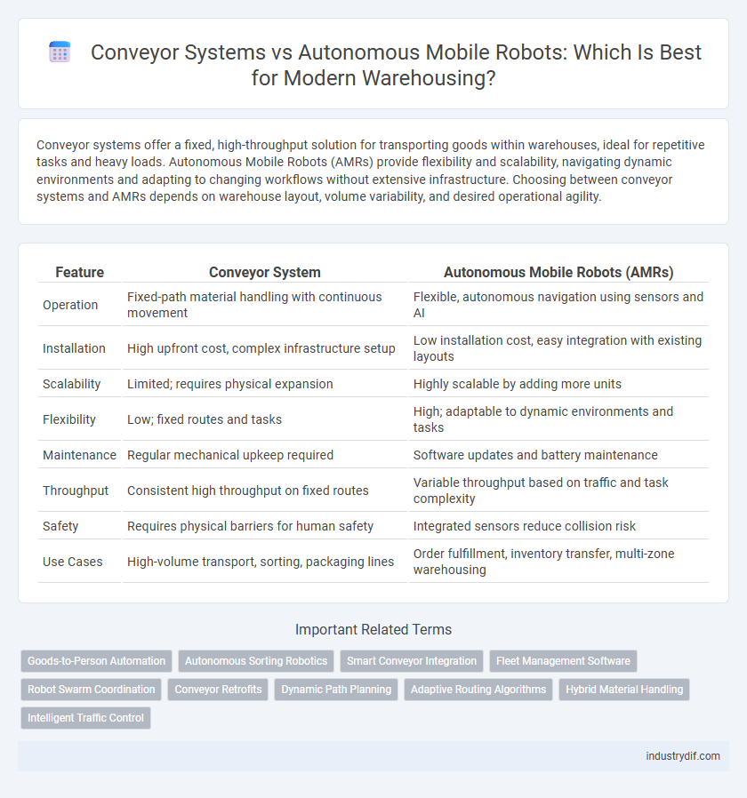 Conveyor Systems vs Autonomous Mobile Robots: Which Is Best for Modern Warehousing?