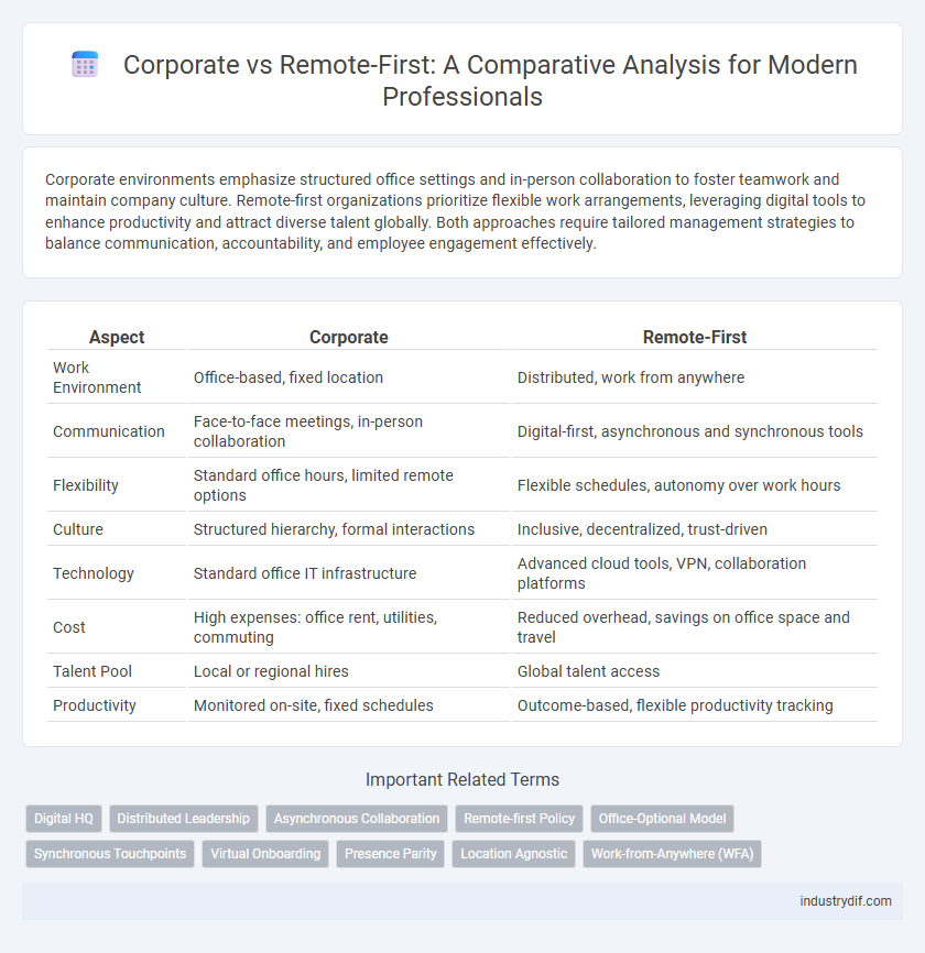 Corporate vs Remote-First: A Comparative Analysis for Modern Professionals