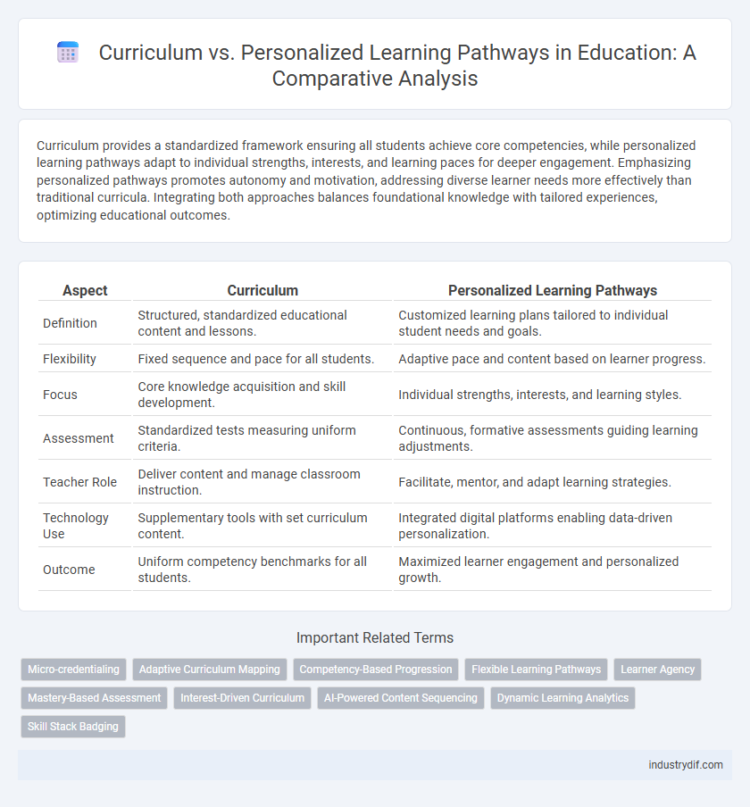 Curriculum vs. Personalized Learning Pathways in Education: A Comparative Analysis