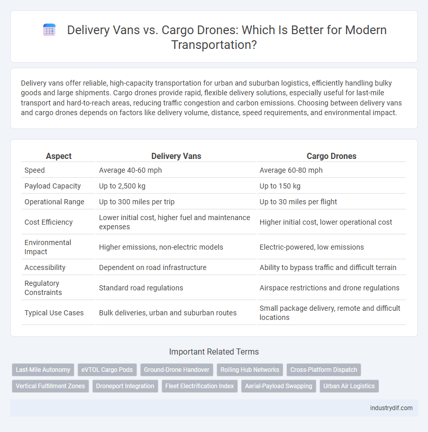 Delivery Vans vs. Cargo Drones: Which Is Better for Modern Transportation?