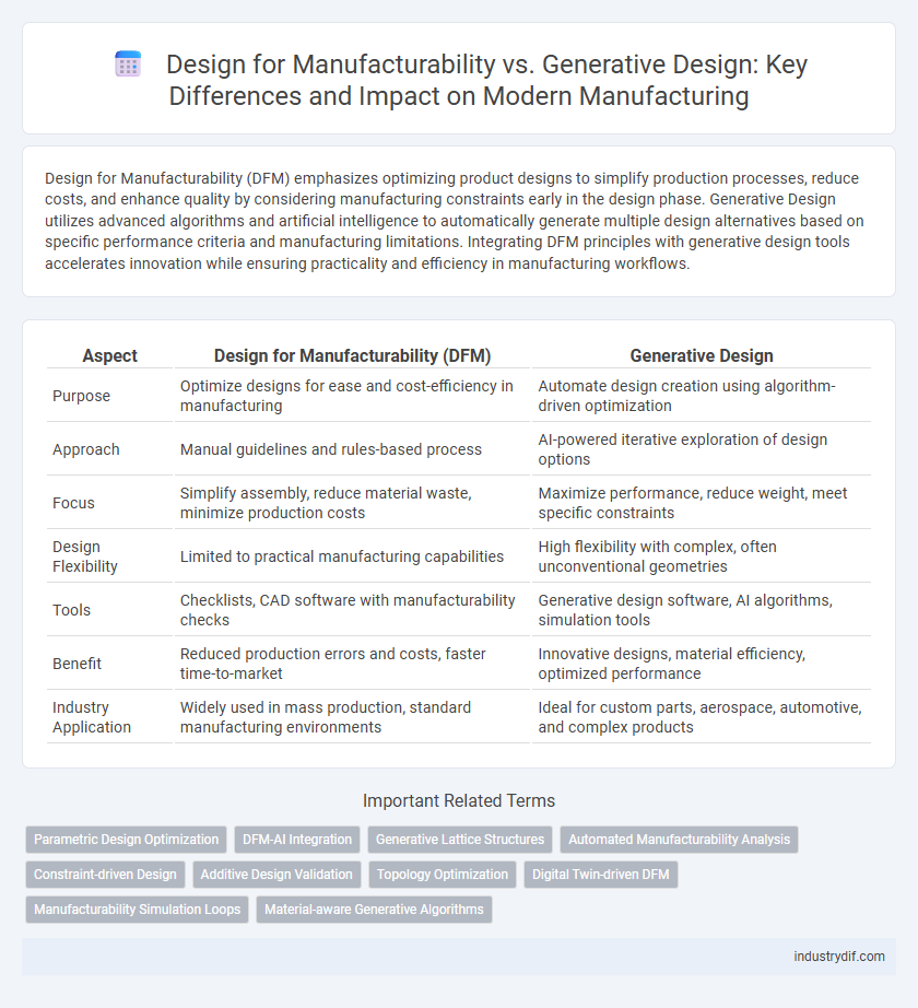 Design for Manufacturability vs. Generative Design: Key Differences and Impact on Modern Manufacturing