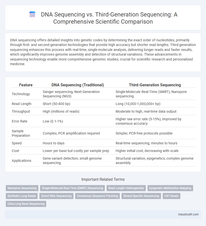 DNA Sequencing vs. Third-Generation Sequencing: A Comprehensive Scientific Comparison