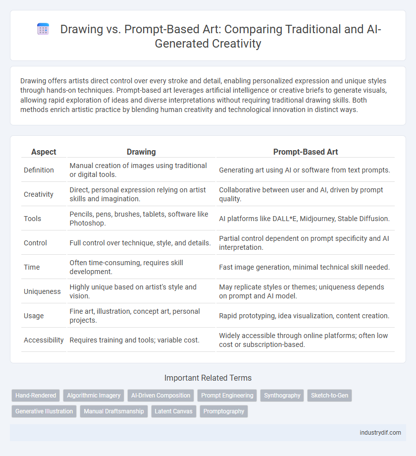 Drawing vs. Prompt-Based Art: Comparing Traditional and AI-Generated Creativity