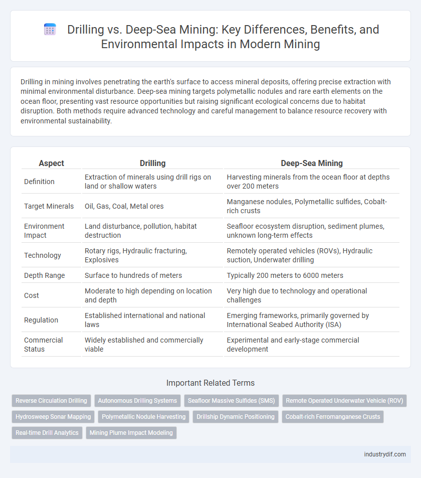 Drilling vs. Deep-Sea Mining: Key Differences, Benefits, and Environmental Impacts in Modern Mining