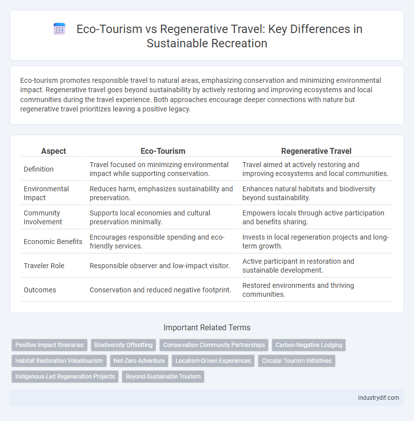 Eco-Tourism vs Regenerative Travel: Key Differences in Sustainable Recreation