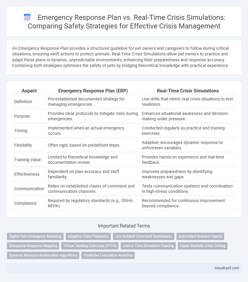 Emergency Response Plan vs. Real-Time Crisis Simulations: Comparing Safety Strategies for Effective Crisis Management