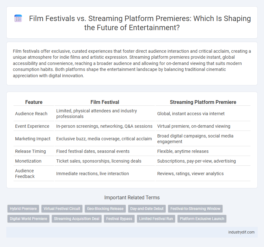 Film Festivals vs. Streaming Platform Premieres: Which Is Shaping the Future of Entertainment?