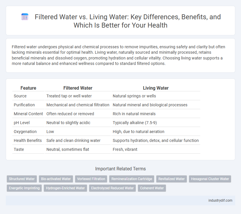 Filtered Water vs. Living Water: Key Differences, Benefits, and Which Is Better for Your Health