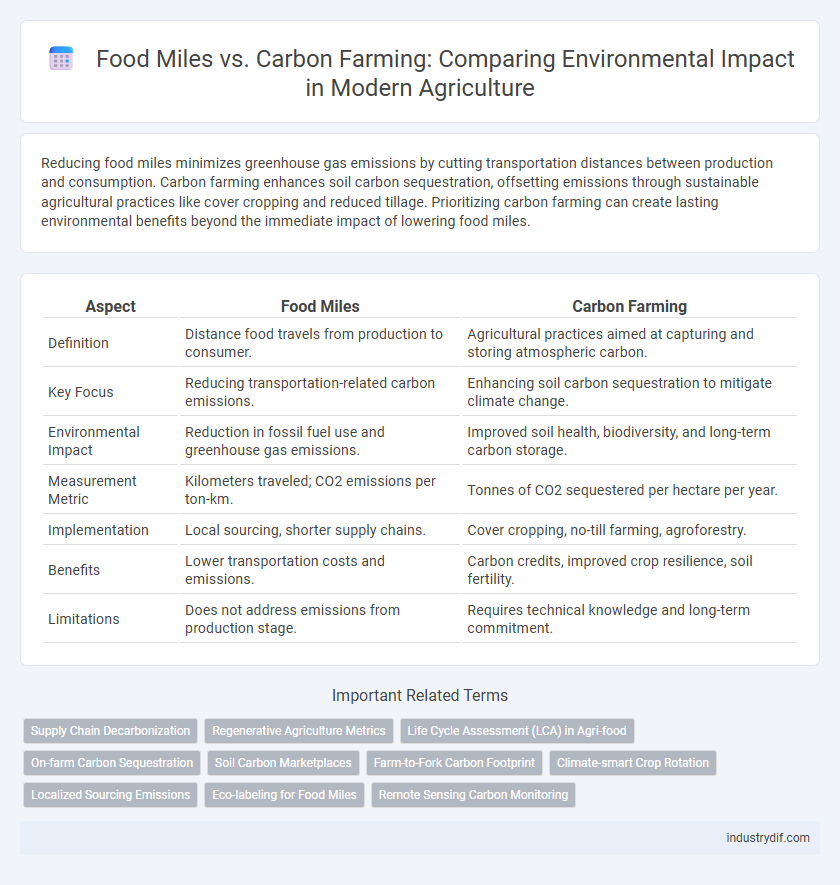 Food Miles vs. Carbon Farming: Comparing Environmental Impact in Modern Agriculture
