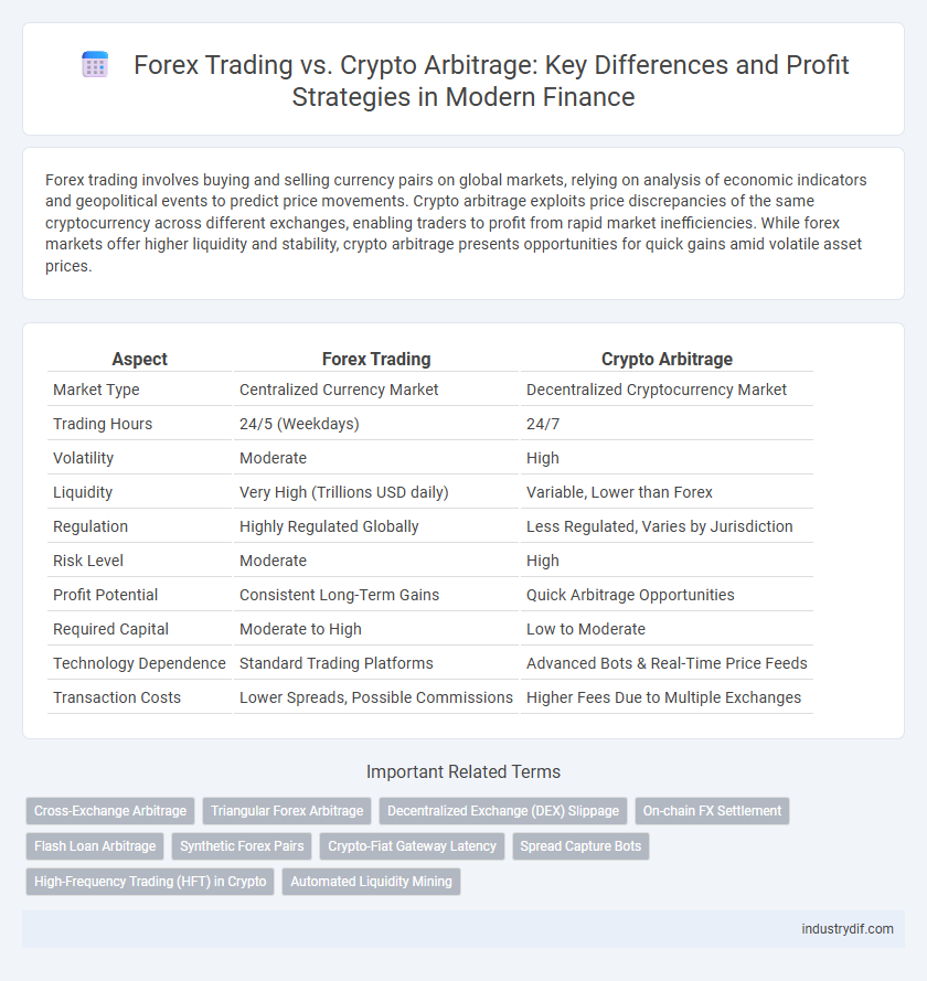 Forex Trading vs. Crypto Arbitrage: Key Differences and Profit Strategies in Modern Finance