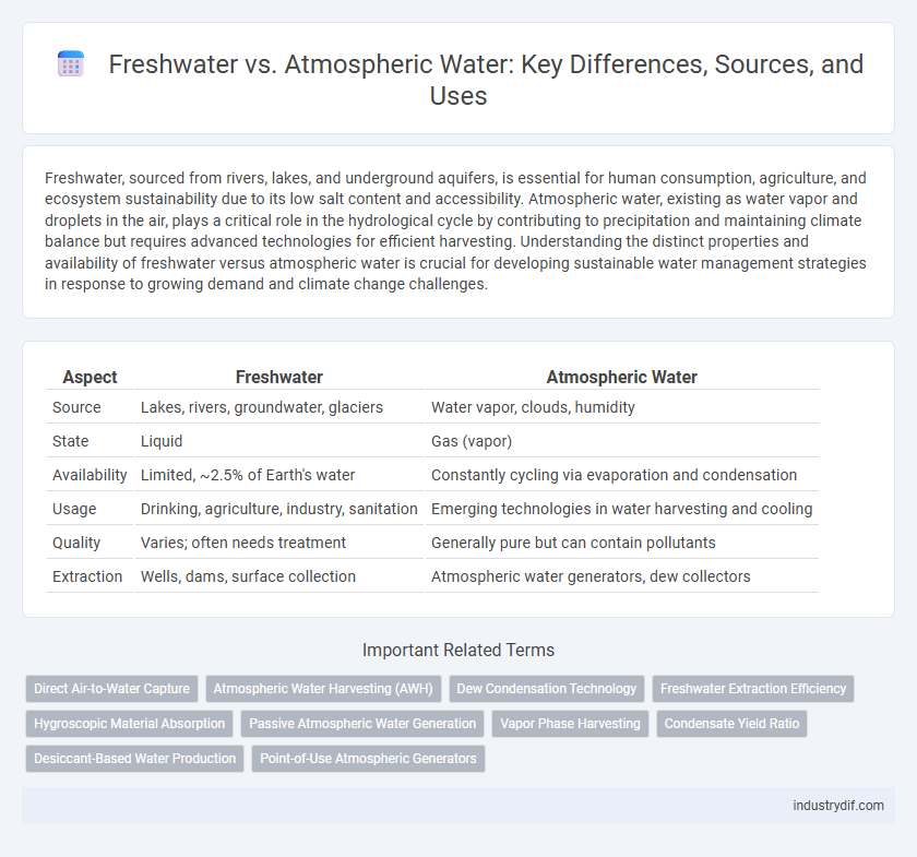Freshwater vs. Atmospheric Water: Key Differences, Sources, and Uses