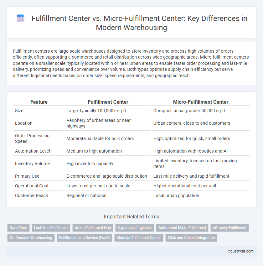 Fulfillment Center vs. Micro-Fulfillment Center: Key Differences in Modern Warehousing