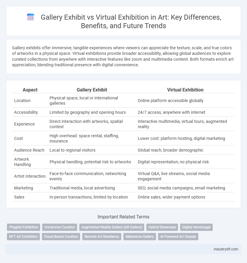 Gallery Exhibit vs Virtual Exhibition in Art: Key Differences, Benefits, and Future Trends