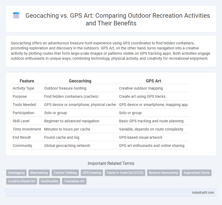 Geocaching vs. GPS Art: Comparing Outdoor Recreation Activities and Their Benefits
