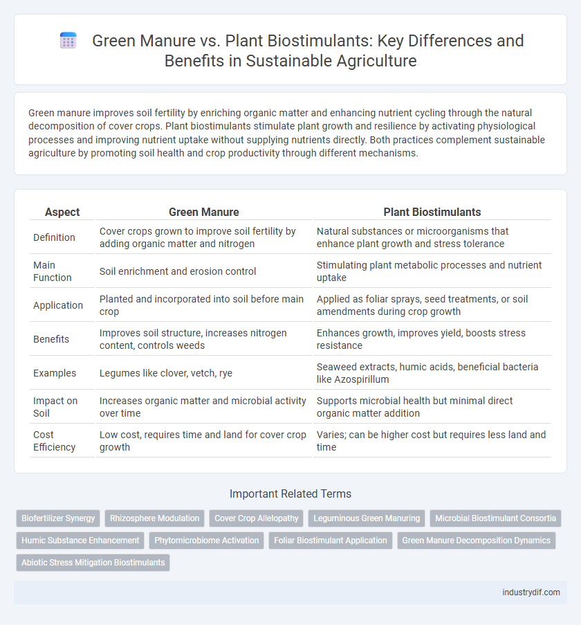 Green Manure vs. Plant Biostimulants: Key Differences and Benefits in Sustainable Agriculture