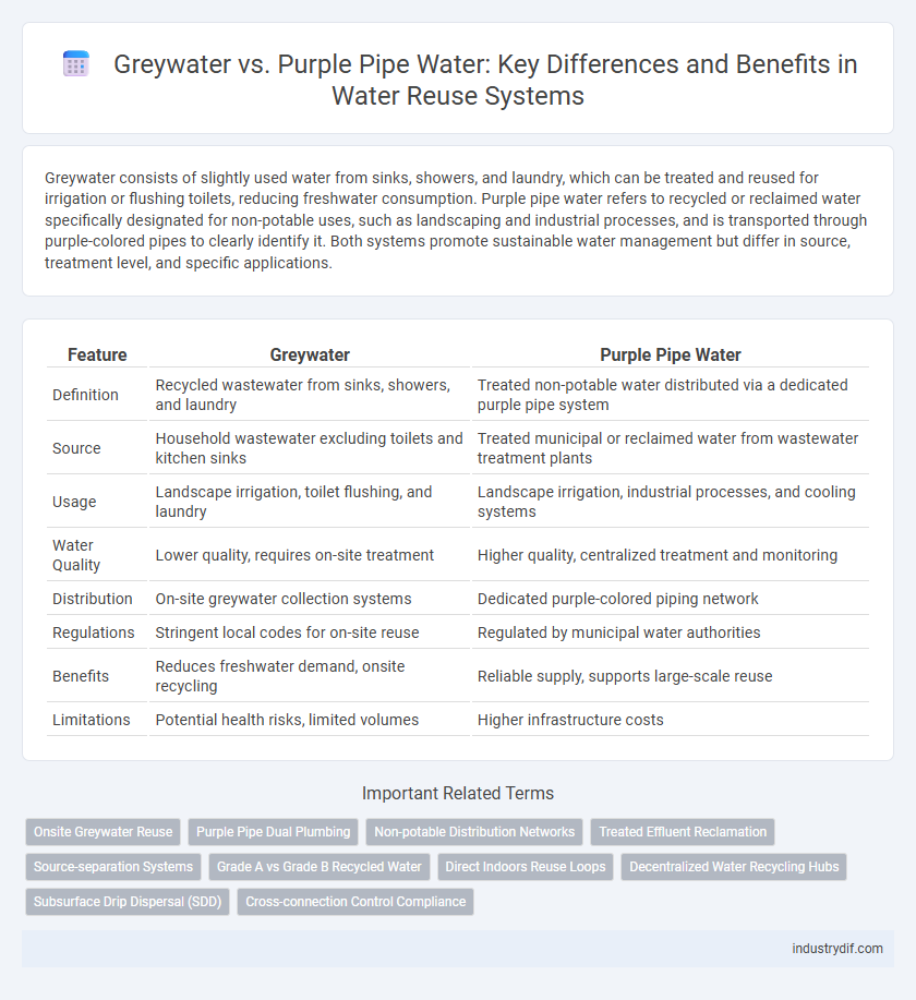 Greywater vs. Purple Pipe Water: Key Differences and Benefits in Water Reuse Systems