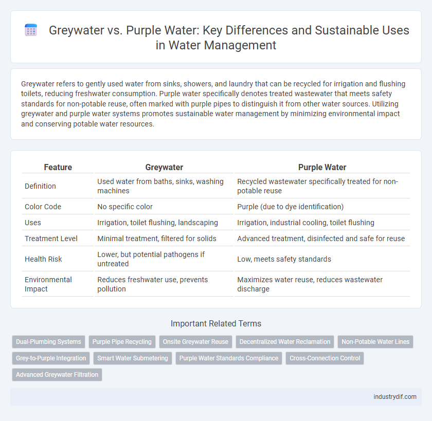Greywater vs. Purple Water: Key Differences and Sustainable Uses in Water Management