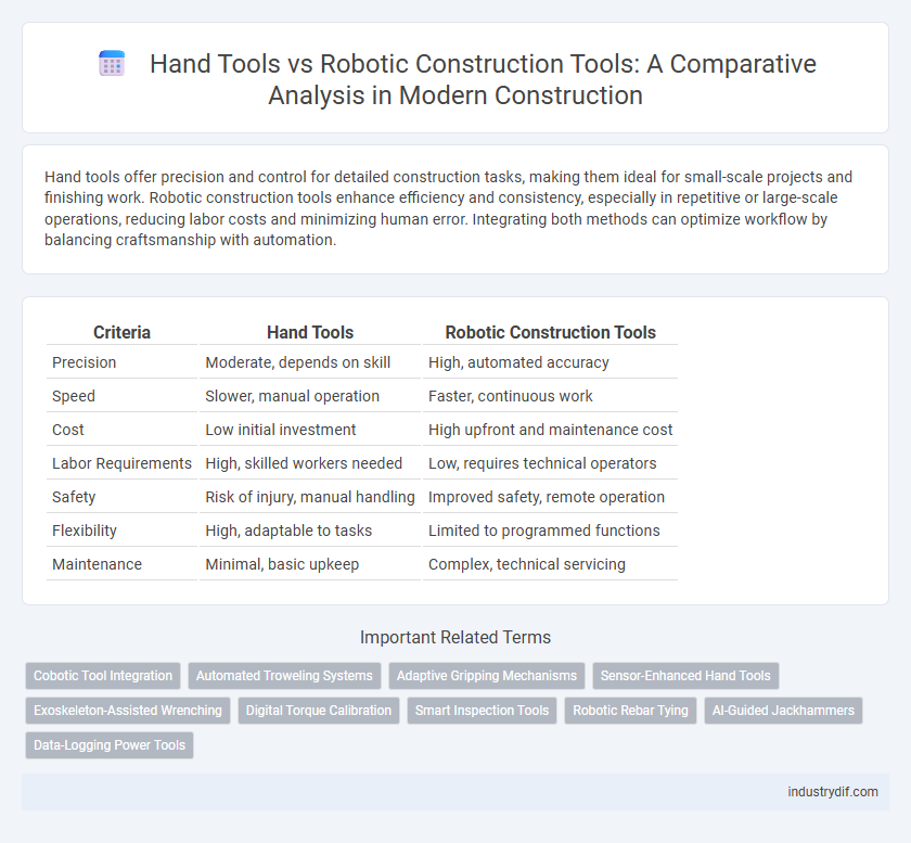 Hand Tools vs Robotic Construction Tools: A Comparative Analysis in Modern Construction