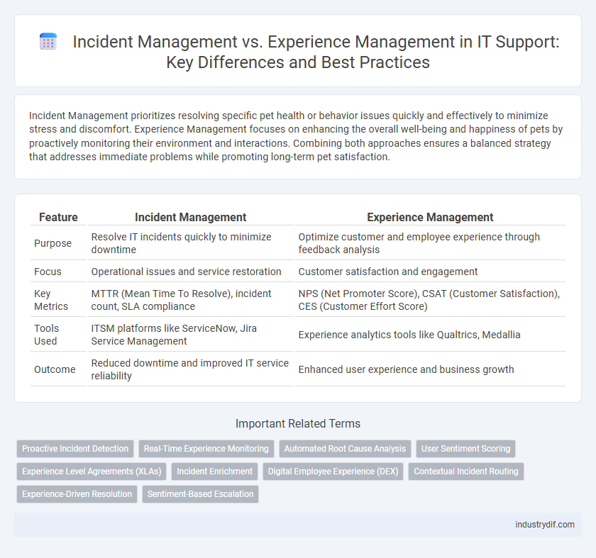 Incident Management vs. Experience Management in IT Support: Key Differences and Best Practices