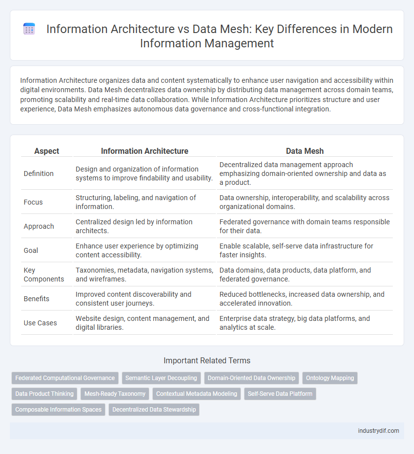 Information Architecture vs Data Mesh: Key Differences in Modern Information Management