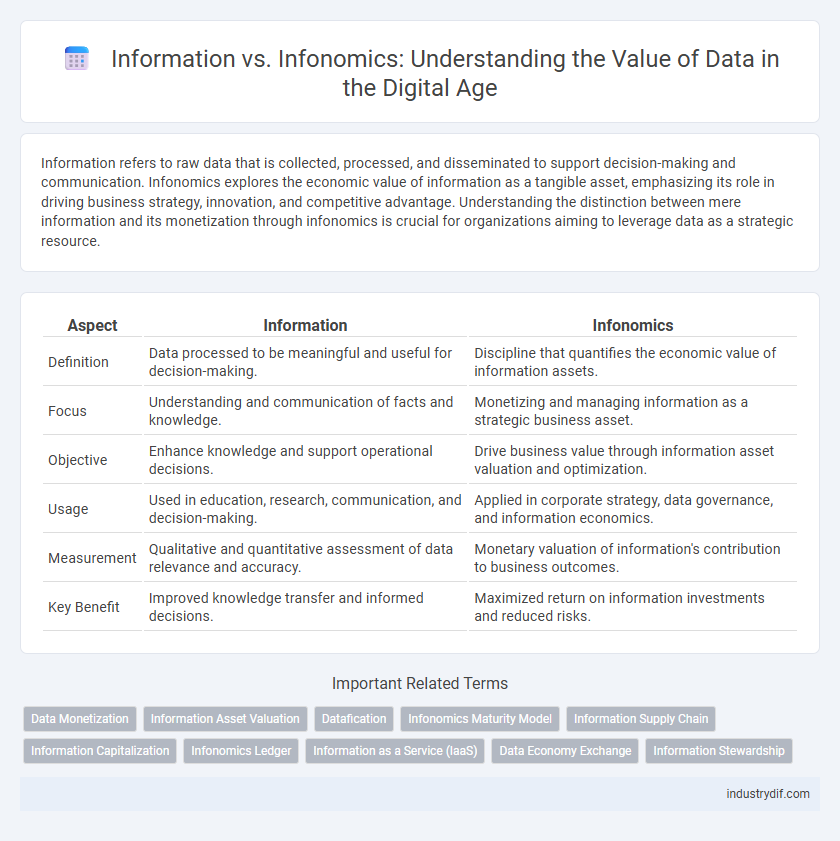 Information vs. Infonomics: Understanding the Value of Data in the Digital Age