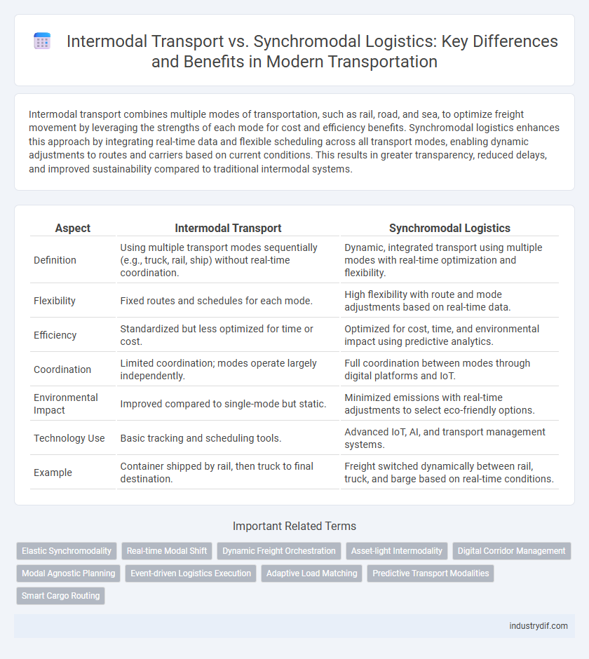 Intermodal Transport vs. Synchromodal Logistics: Key Differences and Benefits in Modern Transportation