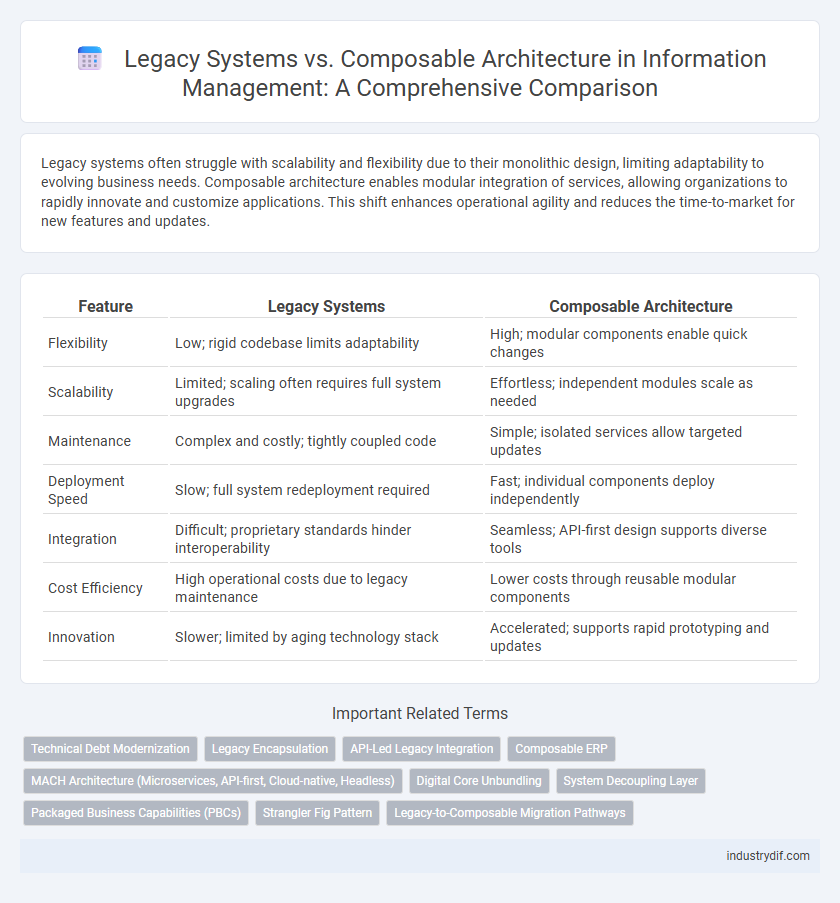 Legacy Systems vs. Composable Architecture in Information Management: A Comprehensive Comparison