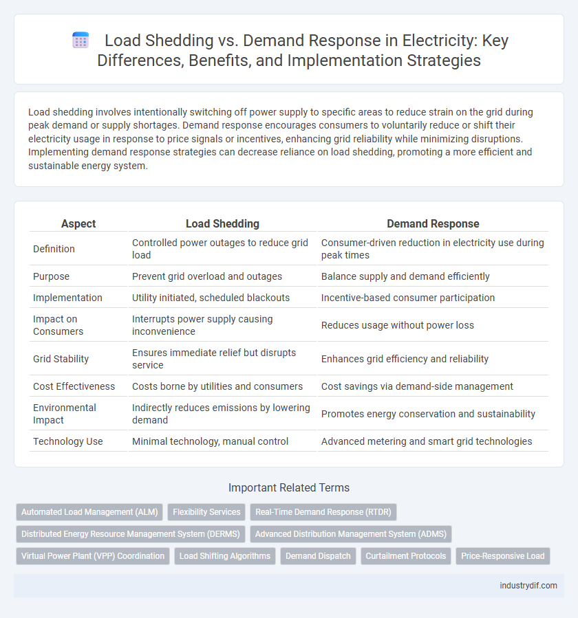 Load Shedding vs. Demand Response in Electricity: Key Differences, Benefits, and Implementation Strategies