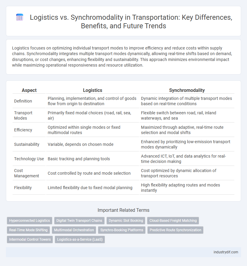 Logistics vs. Synchromodality in Transportation: Key Differences, Benefits, and Future Trends