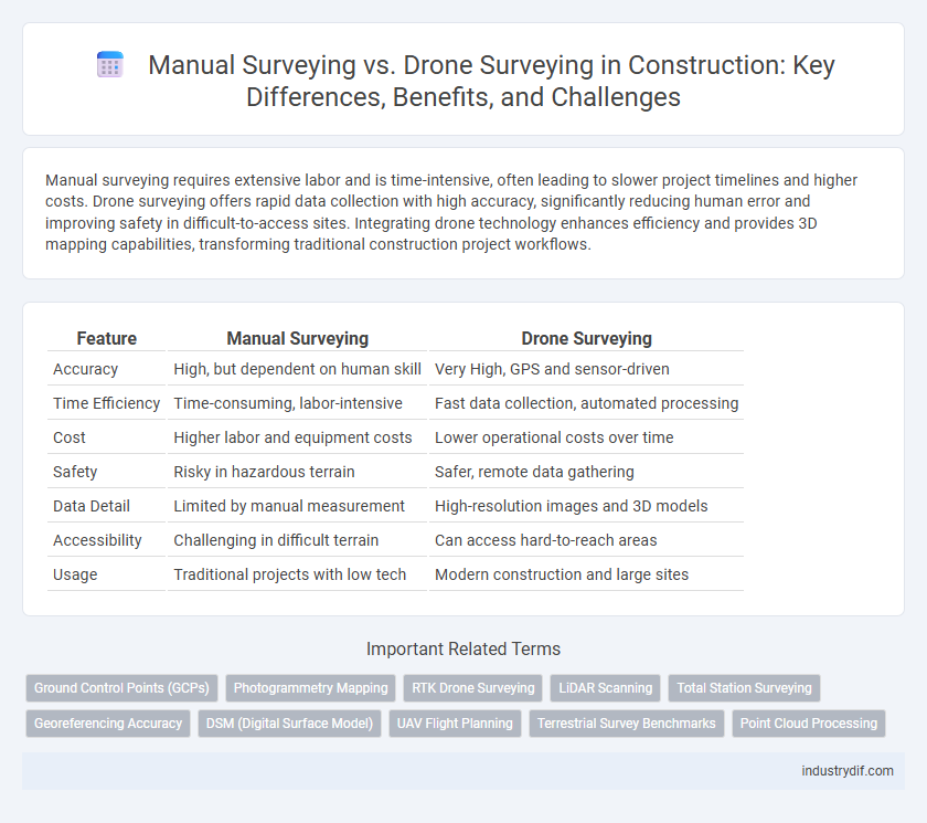 Manual Surveying vs. Drone Surveying in Construction: Key Differences, Benefits, and Challenges